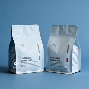 Bolsa de Café Personalizada con Impresión Digital UV Rápida, con Válvula y Cierre, Fondo Plano, 250g 500g, Bolsa de Empaque para Granos de Café Negro - Product Image 3