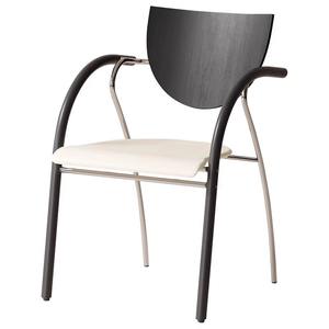 <span class=keywords><strong>Chaise</strong></span> de salle à manger moderne en bois massif et métal avec dossier ergonomique, siège confortable pour la cuisine, le salon ou le bureau - Product Image 1