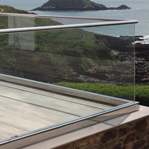 Canal en U en aluminium <span class=keywords><strong>de</strong></span> moule prêt avec le profil tronqué <span class=keywords><strong>de</strong></span> revêtement pour la balustrade <span class=keywords><strong>de</strong></span> verre trempé - Product Image 5