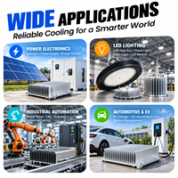 Dissipateur thermique personnalisé en aluminium anodisé usiné CNC et perçé, suspendable pour l'électronique de puissance, fabricant OEM