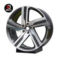 Jantes forgées usinées finition Gunmetal 5 branches en alliage 18 19 20 22 pouces pour Audi A4 A5 S4 S5 Finition personnalisée Conception de précision