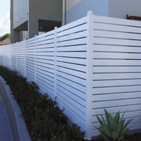 Ensembles de portails en alliage d'aluminium pour clôture de jardin de villa 6x6 pieds, panneau de clôture à lattes métalliques facile à assembler pour extérieur résidentiel