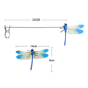 Pali Decorativi da Giardino a Forma di Libellula 3D Realistici con Clip per Esterni, Prato e Vasi di Fiori - Vendita all'Ingrosso - Product Image 6