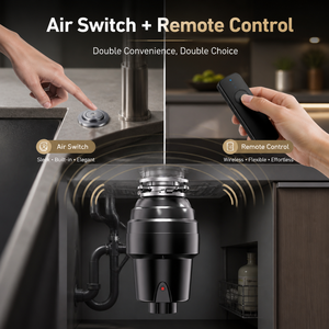 Triturador de Desechos de Alimentos Eléctrico de Acero Inoxidable de Alta Velocidad 3300 RPM, 3/4 HP, para Cocina, con Cámara de Trituración Grande de 1450 ml y Alimentación Continua - Product Image 5