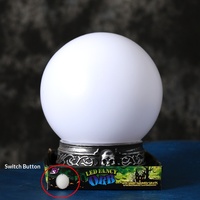Boule Magique à Induction Électrique d'Halloween, Ornement Décoratif en Plastique avec Ambiance Lumineuse pour Décorations Créatives