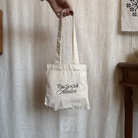 Tas Tote Kecil Katun Alami Biodegradable, Tas Belanja Reusable dengan Logo Kustom