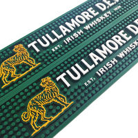 Tapete de Silicona Ecológico para Barra de Bar, Diseño Personalizado con Motivos Caninos, Antideslizante, Color Negro, Certificado para Bares y Restaurantes