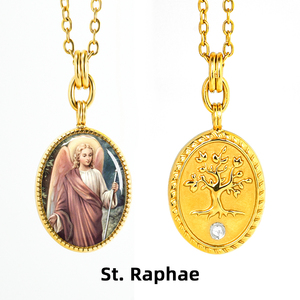 Pendentif GIVELUCK Saint Archange Raphaël, charme, Dieu a guéri, pendentif zen de style religieux - Product Image 3
