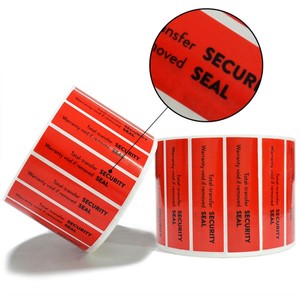 Cinta de Seguridad Vizlent Roja con Sello de Seguridad a Prueba de Manipulación, Impermeable si se Abre, Etiqueta de Seguridad de Papel, Rollo de Etiquetas Adhesivas - Product Image 5