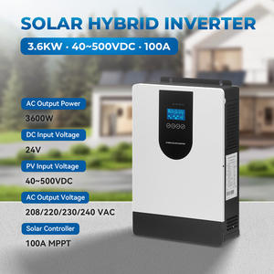 24V 하이브리드 태양광 인버터 UPS 3.6KW 순수 정현파 단상 오프그리드 인버터 (리튬 배터리 지원) - Product Image 3