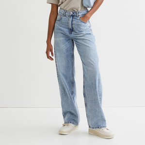 Jeans Baggy da <span class=keywords><strong>Donna</strong></span> Stile Classico Anni '90 in Denim Chiaro Blu, Vendita all'Ingrosso - Product Image 1