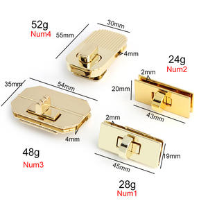 Çanta büküm kilit donanım bronz dantel çanta dönüş kilit kravat aşağı toka büküm kilit mat siyah Diy çanta kilit düz Metal kilit - Product Image 3