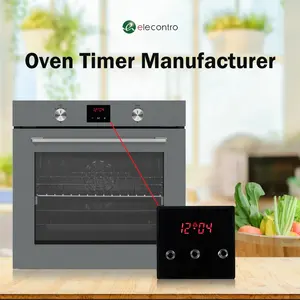 Temporizador digital de forno com display LED, 60 minutos de alta qualidade, 3 peças de forno com toque