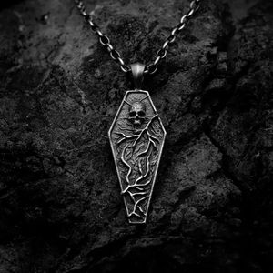 Pendentif personnalisable style rétro sombre, squelette démoniaque en cage, pour clavicule, néo-gothique, en alliage de zinc, tendance - Product Image 5