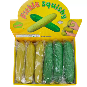 Jouet anti-stress populaire en forme de cornichon aigre, jouet alimentaire à rebond lent pour soulager le stress, lot de jouets à presser - Product Image 1