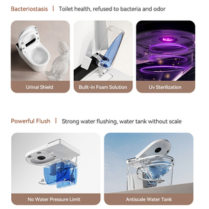 Hiện đại tự động chân cảm biến tuôn ra thông minh nhà vệ sinh gốm sứ Sứ vệ sinh phòng tắm điện tự động nhà vệ sinh bát thông minh nhà vệ sinh - Product Image 2