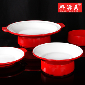 Melamine Serving <b>Tray</b> Solid Color Unbreakable Hotel Food Use - Product Image 2