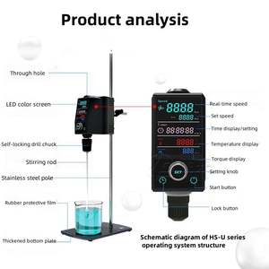 Homogeneizador de Laboratorio de 40L a Precio de Fábrica, Agitador Cosmético de Alta Velocidad con Temporizador y Brazo Cantilever para Mezclar Productos Químicos - Product Image 3