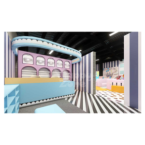 Aire de jeux intérieure pour enfants aux couleurs pastel, avec aire de jeux de simulation et jeux interactifs, pour usage commercial - Product Image 4