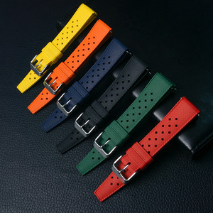 Bracelets de montre en caoutchouc fluoré FKM Premium Racing Rally 20 mm 22 mm, <span class=keywords><strong>bracelet</strong></span> de plongée, étanche, Tropic, à libération rapide - Product Image 3