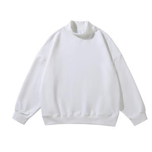 Sweat-shirts en tissu éponge de coton de haute qualité SY380, coupe classique, streetwear, pull épais, teinture unie, respirant, couleur unie - Product Image 4