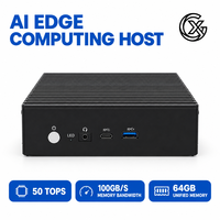 Komputer Edge AI Industri dengan Ubuntu Terinstal, GPU NPU Dual Engine, Bodi Mini PC Ringkas untuk Navigasi AGV