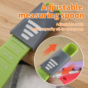 Muỗng đong nhựa hai đầu điều chỉnh được, đầu hẹp, dùng cho nhà bếp, sản xuất OEM theo tiêu chuẩn BSCI - Product Image 4