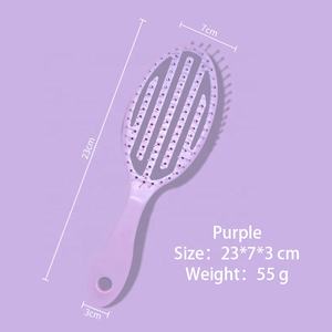 Nouvelle brosse à os creuse incurvée 5 pièces avec des <span class=keywords><strong>cheveux</strong></span> moelleux lisse les frisottis s'adapte confortablement à la main pour hommes femmes enfants de tous types de <span class=keywords><strong>cheveux</strong></span> - Product Image 6