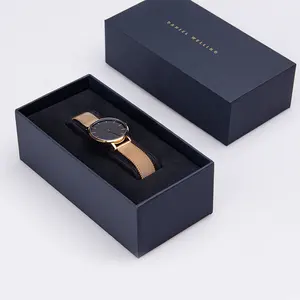 Belle boîte unique en papier personnalisée de luxe pour cadeau, emballage en papier pour montre, boîte de marque pour hommes pour montres