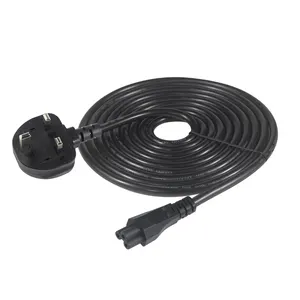 Uk C5 3 контактный кабель-удлинитель Iec 320 разъем провода C5 Ac Uk 3 Pin разъем IEC C5 шнур питания