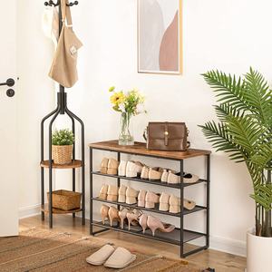 鞋架4层鞋架收纳器，带<span class=keywords><strong>3</strong></span>个金属网搁板，用于鞋架客厅 - Product Image 3
