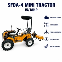Planteuse de maïs autoportée 4x4 Diesel 15 CV 18 CV avec attelage 3 points et démarrage électrique, machine agricole pour petite exploitation