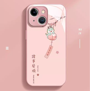 เคสฝาหลังโทรศัพท์มือถือทำจากแก้วพิมพ์ลายหมีมีความสุข TPU สำหรับ <span class=keywords><strong>iPhone</strong></span> 6 7 8 <span class=keywords><strong>SE</strong></span> x XR XS 11 12 13 14 15 16 17 PRO MAX - Product Image 6