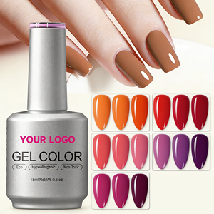 สีทาเล็บแบบขายส่ง ติดทนนาน สีผสมหลากหลาย ปราศจากสาร Hema และ TPO ใช้กับยูวีแอลอีดีเจล ปลอดสารพิษ สำหรับร้านทำเล็บ - Product Image 1