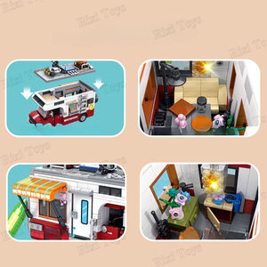 GaoMiSi T2108 Holiday Travel <strong>Camper</strong> <strong>Van</strong> Puzzle Model Small Particles Children Assemble <strong>Toy</strong> Decoration Gift Building Blocks Sets - Product Image 3