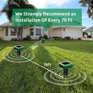 Ahuyentador Solar Ultrasónico de Topos, Ahuyentador de Roedores y <span class=keywords><strong>Serpientes</strong></span> para Exteriores, Resistente al Agua, Dispositivo Disuasorio para Gophers, Ratas y Otros Animales - Product Image 4