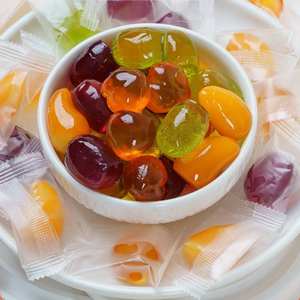 ลูกอมเยลลี่รูปทรงมะม่วงปอกเปลือก 3 มิติ ขายส่ง รับผลิตแบรนด์ส่วนตัว รสผลไม้ ขนมสำหรับงานปาร์ตี้ บรรจุถุง หลายสี ชิ้นเล็กๆ แยกชิ้น - Product Image 2