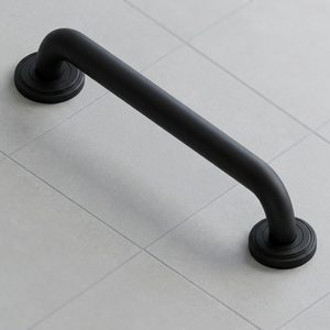 Barre d'appui murale noire mate de 32 pouces en acier inoxydable antidérapante pour salle de bain, design minimaliste - Product Image 1