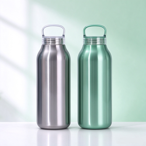 <span class=keywords><strong>Bouteille</strong></span> d'eau en acier inoxydable à prix <span class=keywords><strong>de</strong></span> gros avec poignée, gourde isotherme à double paroi anti-fuite pour le camping en plein air - Product Image 3