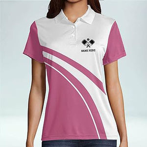 Camiseta de Pickleball Personalizada para Mujer, Ropa Deportiva Estampada por Sublimación, Camiseta de Polo Divertida para Pickleball, Camiseta de Pickleball de Poliéster - Product Image 2