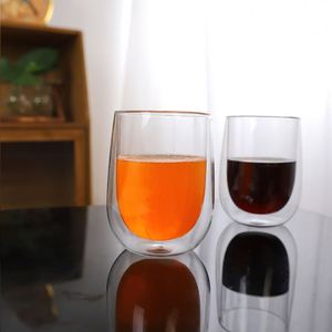Tasse en verre borosilicate à double paroi, isolée thermiquement, créative, pour lait, café, thé, pour la maison et le bureau - Product Image 3