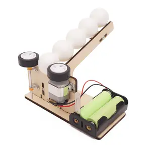 Puzzle in legno 3D fatto a mano scienza ed educativo fai da te macchina automatica per palline Kit di esperimenti scientifici divertenti per bambini