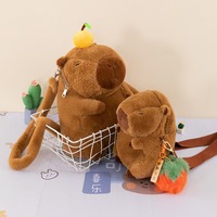 Sac à dos double Panda Capybara, sac bandoulière, jouet en peluche moelleux, poupée en peluche, polyester et coton, super doux, unisexe, enfant
