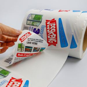 Etiquetas Autoadhesivas en Rollo, Material BOPP Rectangular, Impresión Flexográfica, Código de Barras, Etiquetas para Productos de Limpieza del Hogar - Product Image 1