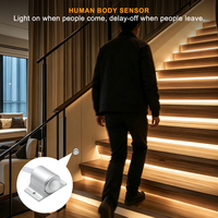 Contrôleur intelligent de lumière d'escalier à LED à défilement d'eau avec capteur de mouvement infrarouge PIR 200W DC12V/24V