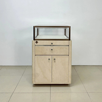 Vitrine à bijoux personnalisée en acier inoxydable et verre trempé avec mécanisme de verrouillage, vitrine à bijoux pour boutique de montres