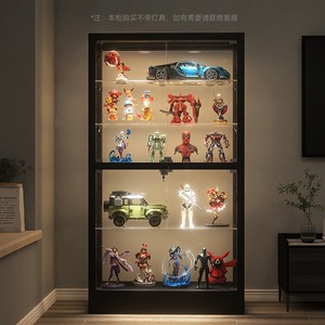 Vitrina de cristal con luces para figuras de juguete Three Arrows, para colección de modelos en casa, 80x40x180cm - Product Image 4