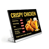 Écran de menu numérique WiFi de bureau 21,5'' 23,8'' 27'' |   Signalétique de table pour magasin de boissons : promotion de menus vidéo et de services en libre-service