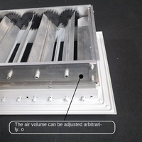 Grille de sortie d'air réglable en alliage d'aluminium pour climatiseur central, à simple ou double couche, de forme rectangulaire