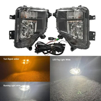 Nouveaux feux de conduite LED 12V pour Mitsubishi Triton L200 19-21 antibrouillard jaune et ambre avec feux diurnes étanches DRL